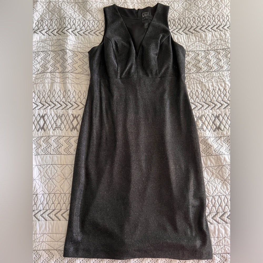 Black Glitter/Leather Dress